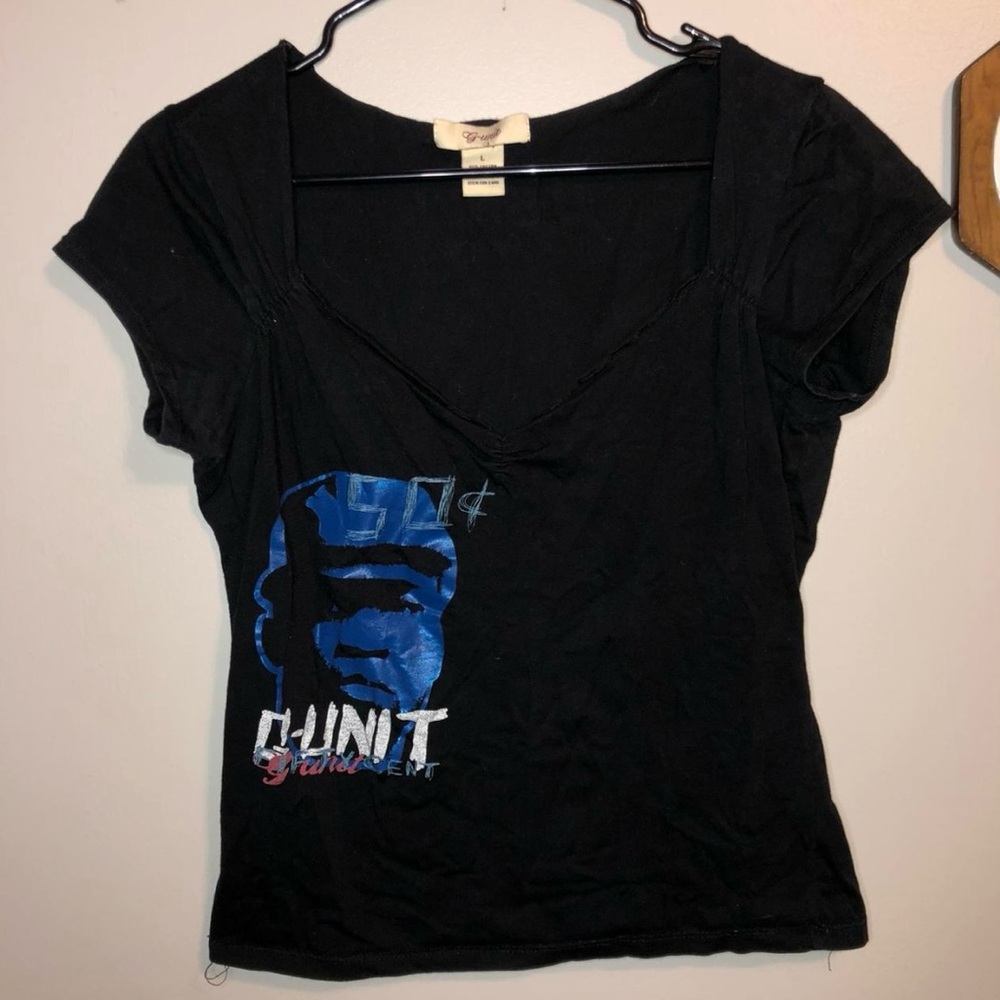 G-Unit 50 Cent Tee with a Ruched Sweetheart Neckline! Vintage from the 2000's!